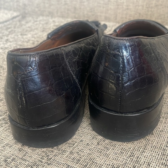 Mezlan Platinum Rodeo Men’s Genuine Crocodile Tasseled Loafers Size 9M - Picture 9 of 10